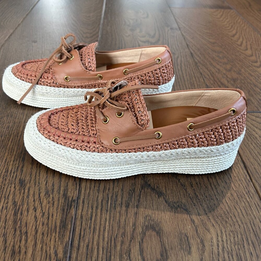 Dolce Vita Raffia Platform Boat Shoes - Brand New - Picture 7 of 8